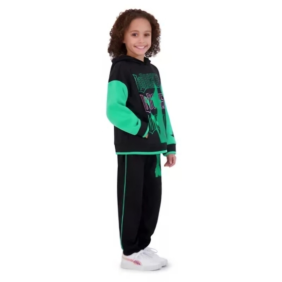Wicked 2 Piece Black & Green Sweatsuit Girls Size   NWT - Picture 5 of 8